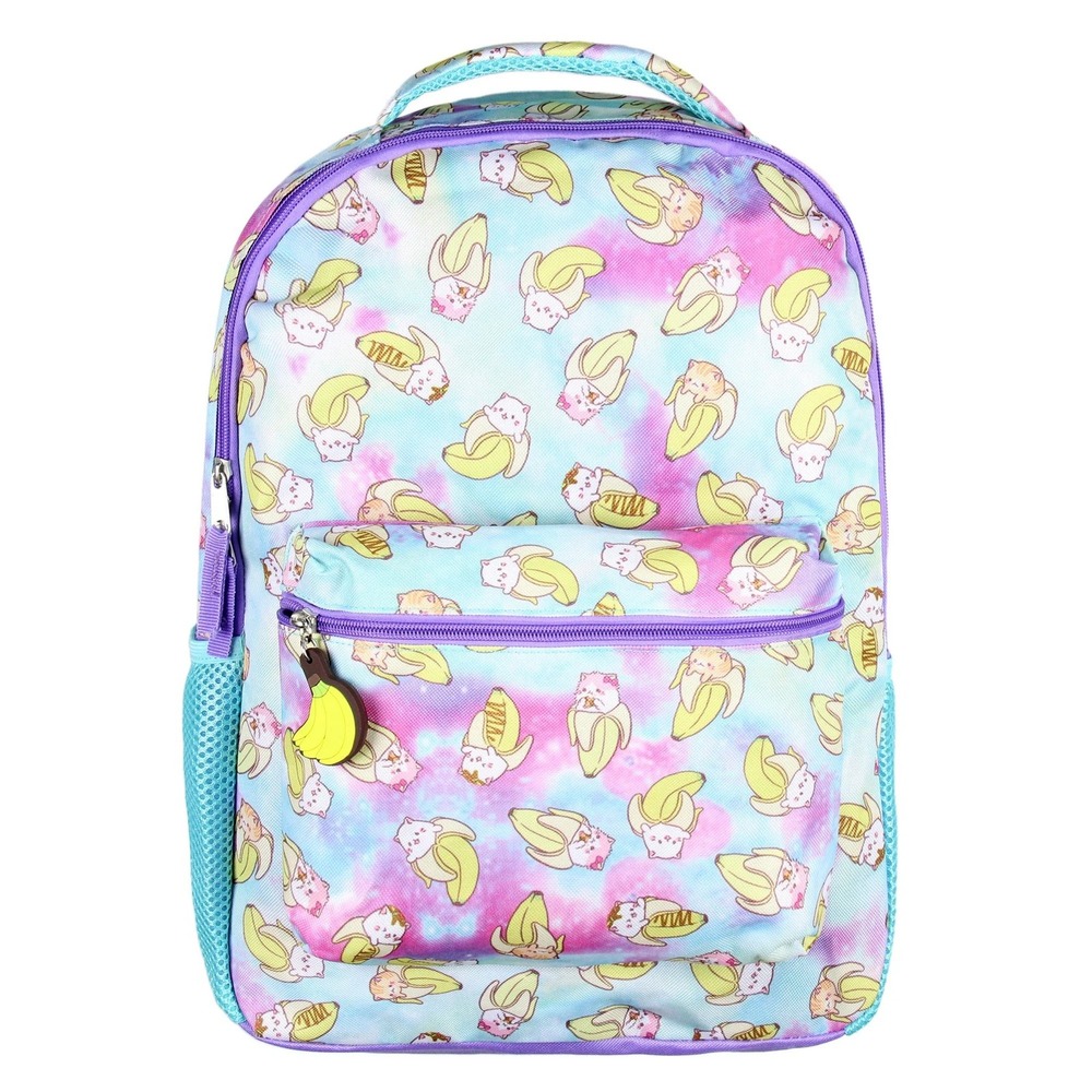 Crunchyroll Kids' Bananya Anime Cartoon Tabby Galaxy‎ Toss Print Backpack OS NWT